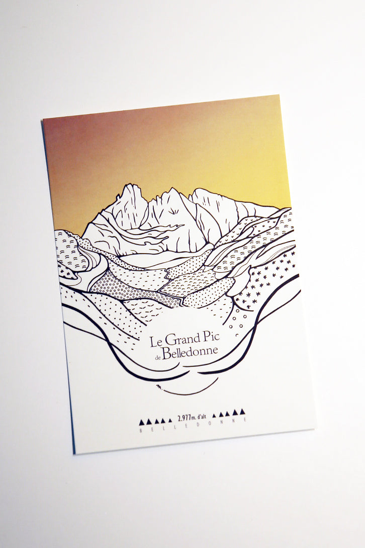 Illustration A6 "le Grand Pic de Belledonne"