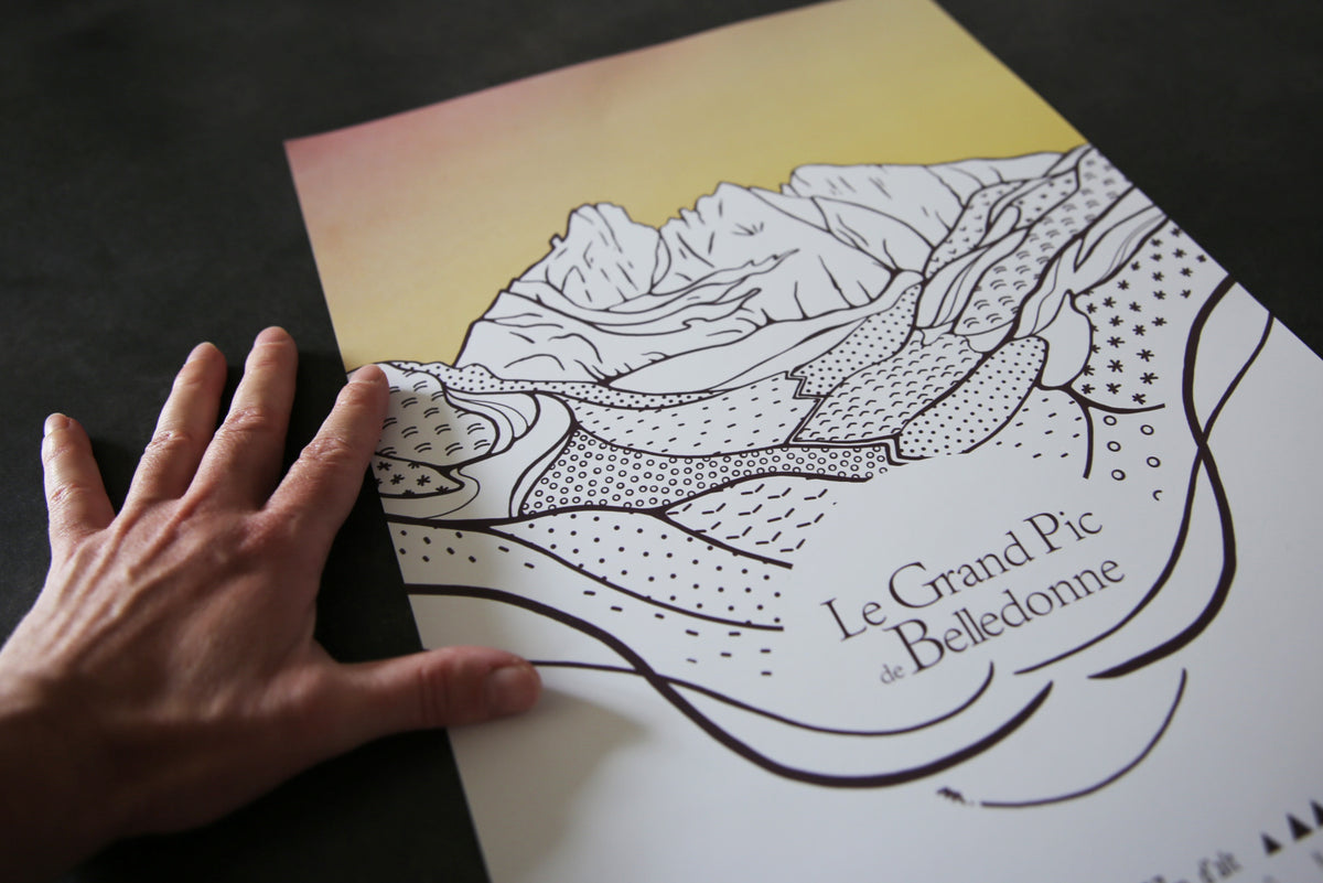 Affiche "le Grand Pic de Belledonne"